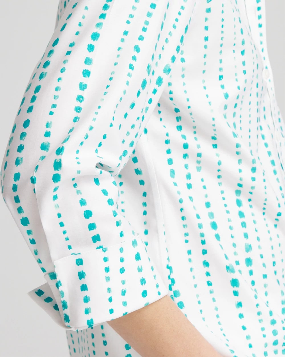 Chico's Clothing No Iron™ Sateen Bubble Print Shirt