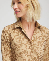 Chico's Clothing No Iron™ Jacquard Scrolls  Shirt