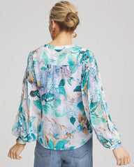 Chico's Clothing Georgette Billow Sleeved Blouse