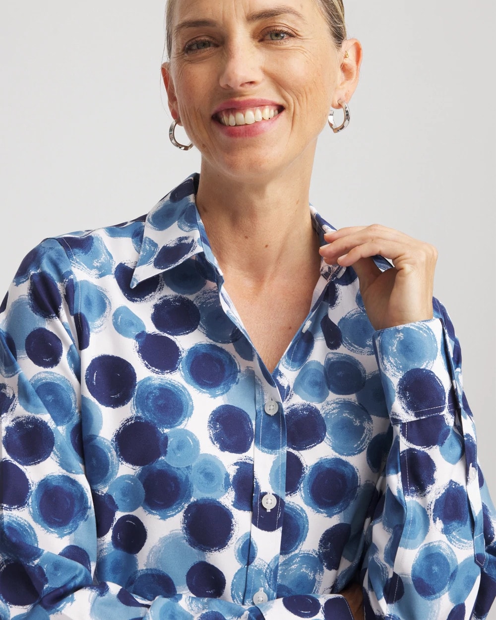 Chico's Clothing No Iron™ Printed Sateen Shirt