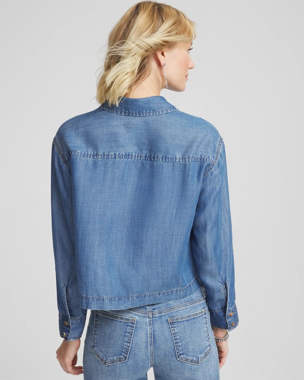 Chico's Clothing Tencel™ Cropped Denim Shirt