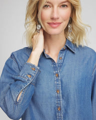 Chico's Clothing Tencel™ Cropped Denim Shirt