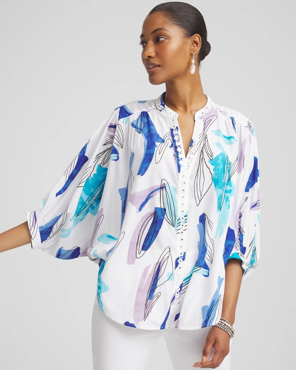 Chico's Clothing Batwing Sleeve Top