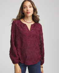 Chico's Clothing Feathered Pullover Peasant Blouse