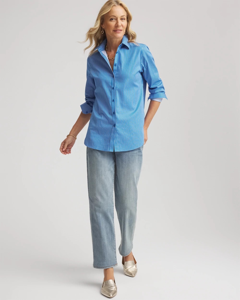 Chico's Clothing No Iron™ Classic Striped Shirt