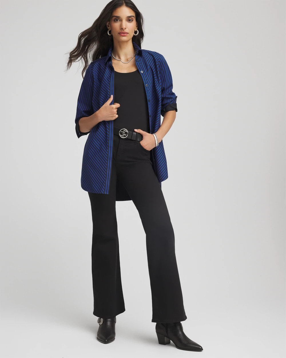 Chico's Clothing No Iron™ Slimming Striped Tunic