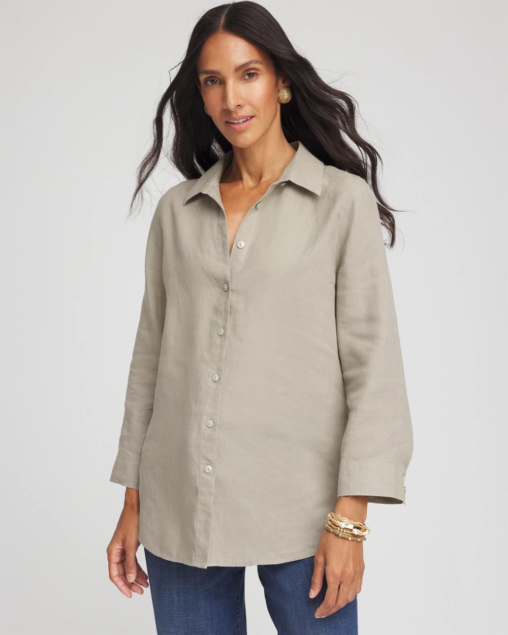 Chico's Clothing No Iron™ Linen Shirt