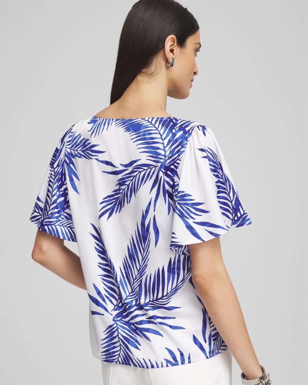 Chico's Clothing Flutter Sleeve Satin Top
