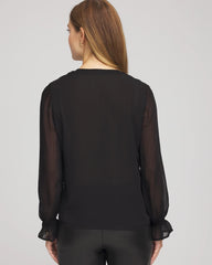 Chico's Clothing Georgette Polka Dot Blouse