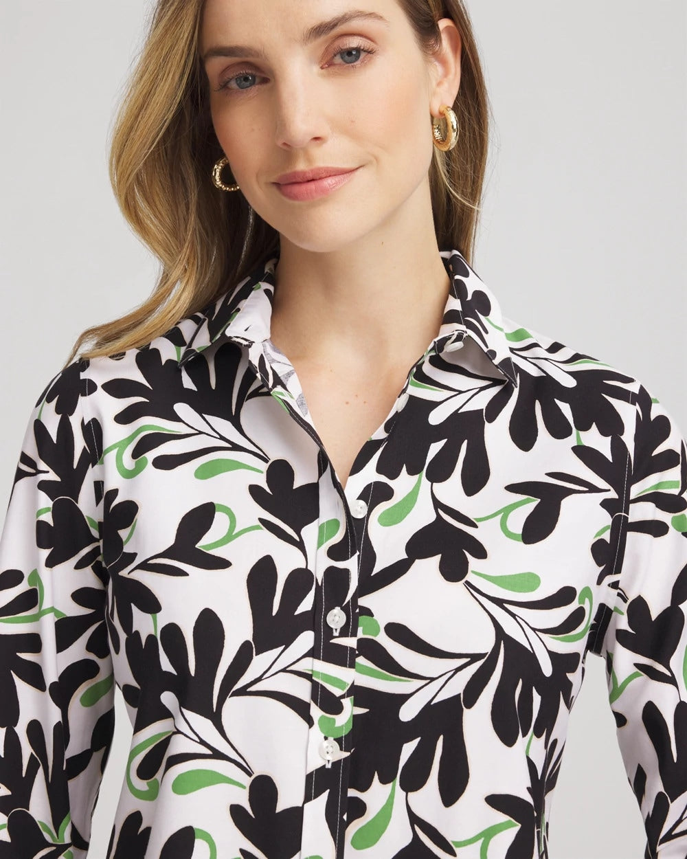 Chico's Clothing No Iron™ Abstract Floral Shirt