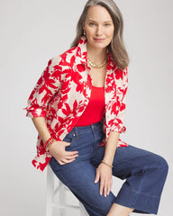 Chico's Clothing No Iron™ Floral Linen Shirt