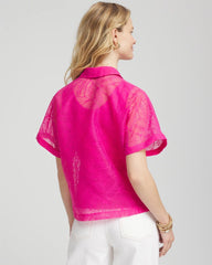Chico's Clothing Deco Burnout Shirt