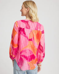 Chico's Clothing Watercolor Classic Fit Chiffon Blouse