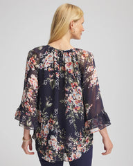 Chico's Clothing Floral Georgette Blouse