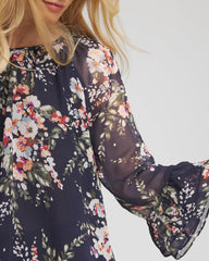 Chico's Clothing Floral Georgette Blouse