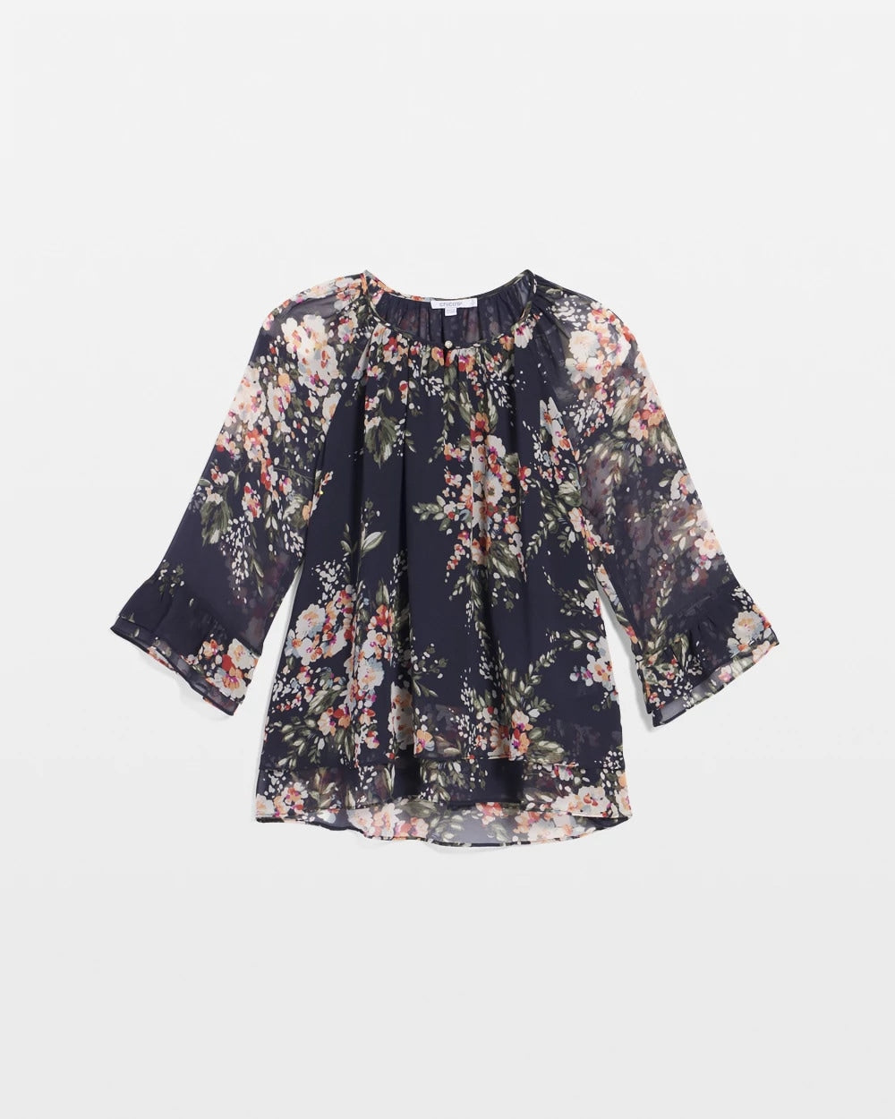 Chico's Clothing Floral Georgette Blouse