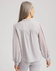 Chico's Clothing Georgette Clip Dot Blouse