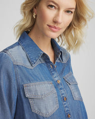 Chico's Clothing Tencel™ Colorblock Classic-Fit Shirt