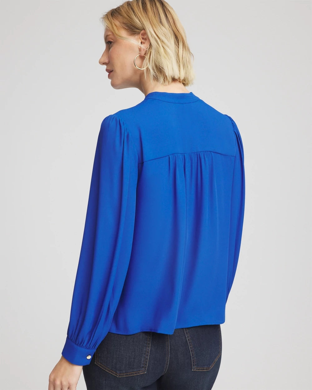 Chico's Clothing Splitneck Pullover Crepe Blouse