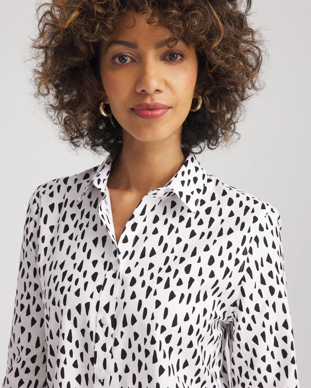 Chico's Clothing No Iron™ Polka Dot  Shirt