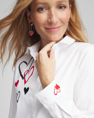 Chico's Clothing No Iron™ Valentine's Day Embroidered Tunic