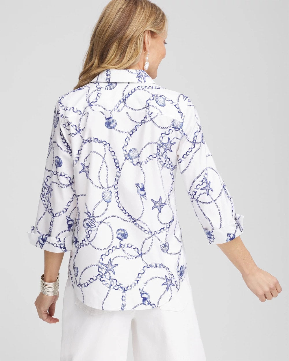 Chico's Clothing No Iron™ Seashell Tie-Front Top