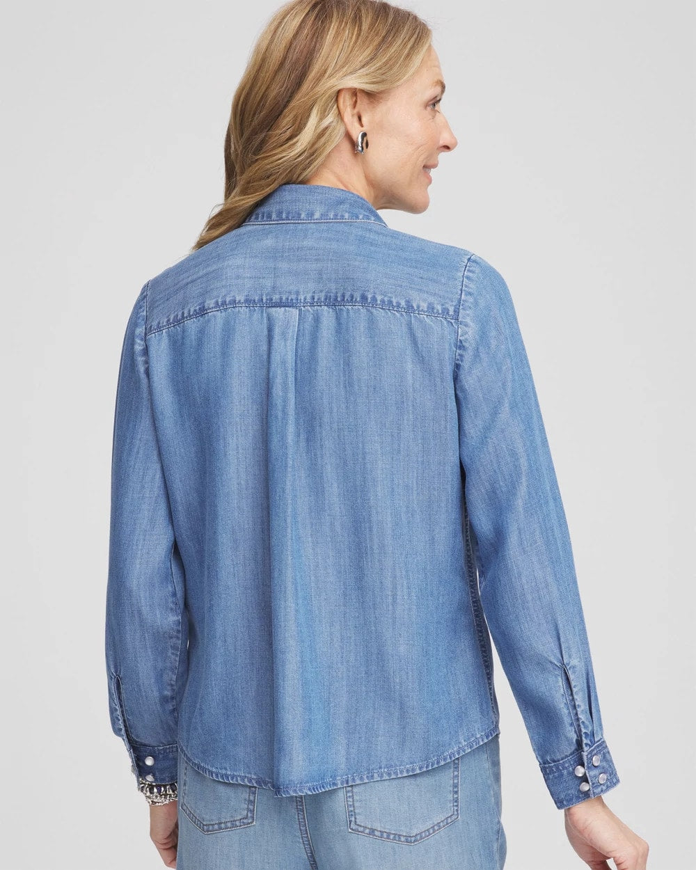 Chico's Clothing Embroidered Tencel™ Denim Shirt