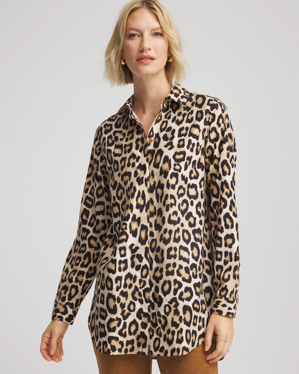 Chico's Clothing No Iron™ Animal-Print Tunic