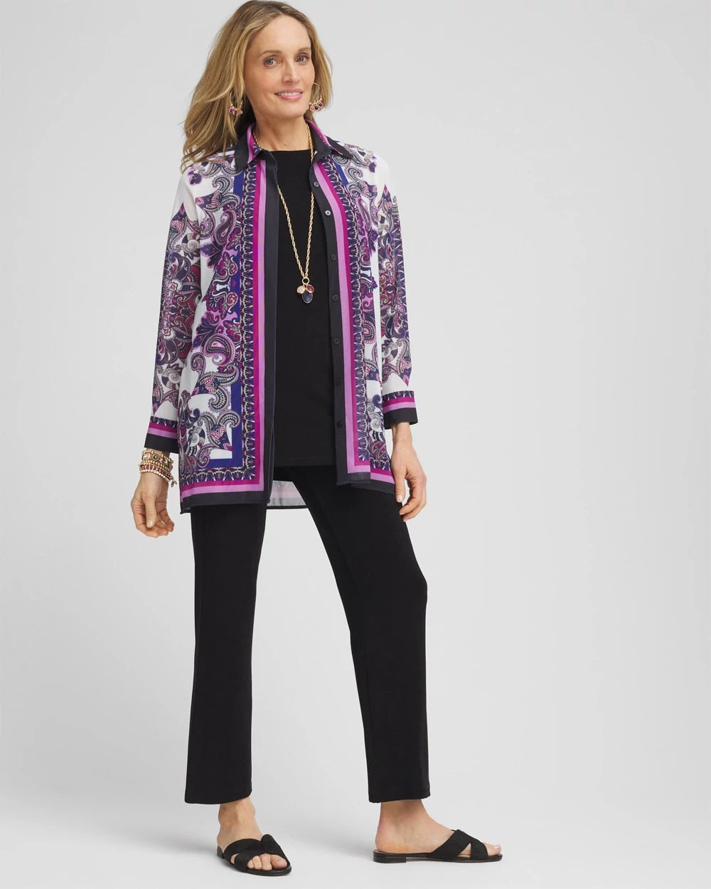 Chico's Clothing Travelers™ Collection Mesh Shirt Jacket