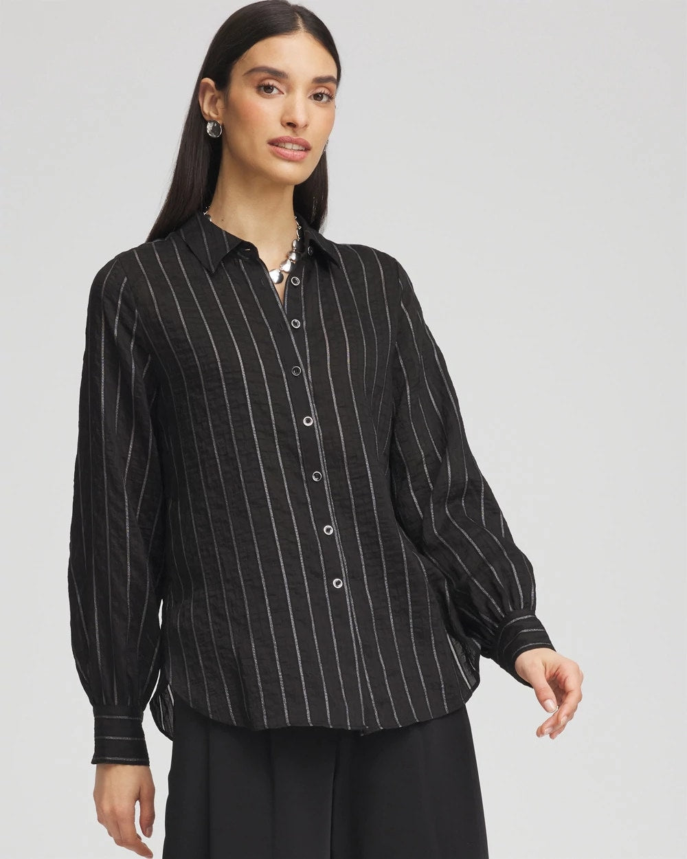 Chico's Clothing Classic Soft Button-front Blouse
