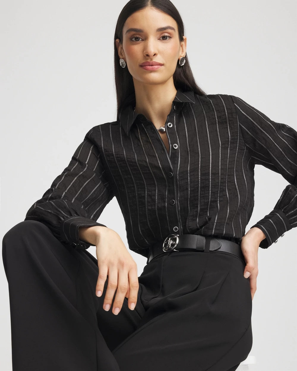 Chico's Clothing Classic Soft Button-front Blouse