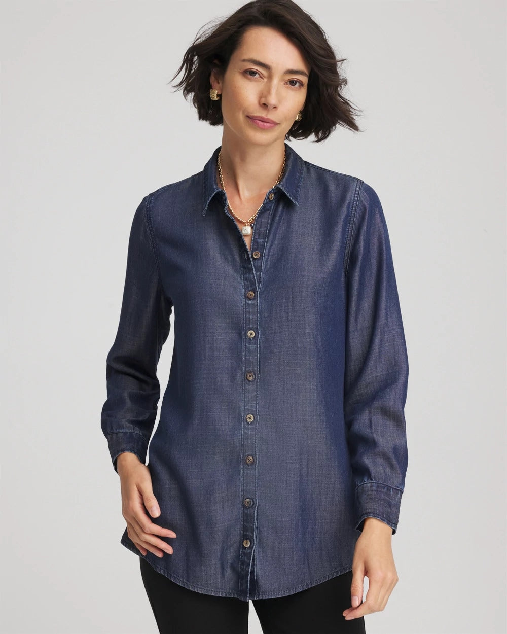 Chico's Clothing Tencel™ Classic-Fit Denim Tunic