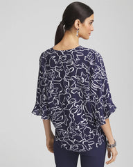 Chico's Clothing Ecovero™ Tie-Front Frill Sleeve Blouse