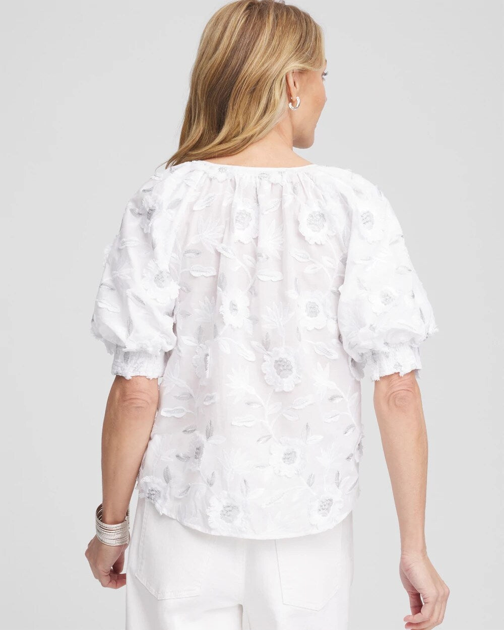 Chico's Clothing Applique Embroidered Top