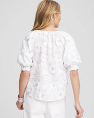 Chico's Clothing Applique Embroidered Top