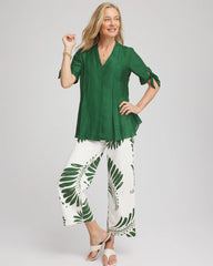 Chico's Clothing Cotton Voile & Silk Pleated Blouse
