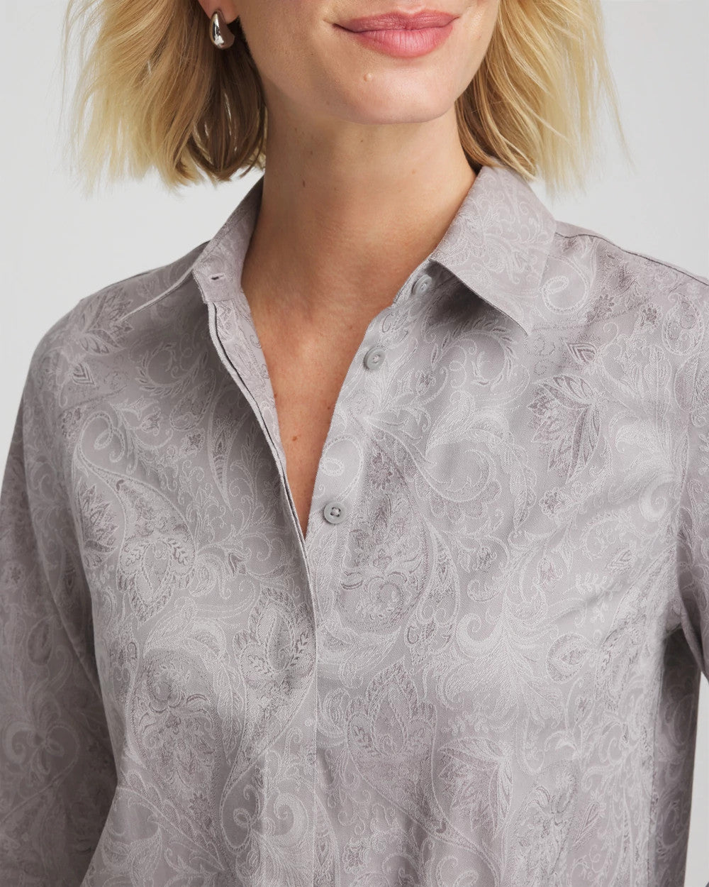 Chico's Clothing No Iron™ Lace Jacquard Stretch Tunic