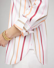 Chico's Clothing No Iron™ Striped Stretch-Sateen Shirt