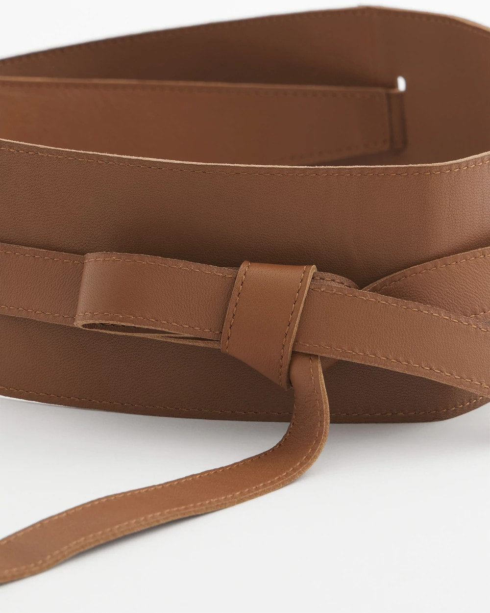 Chico's Accessories Leather Double-Sided Obi Belt