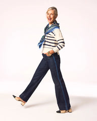 Chico's Clothing Frayed High-Rise Wide-Leg Jeans