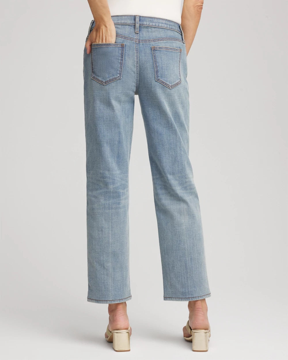 Chico's Clothing Girlfriend Straight Ankle Jeans