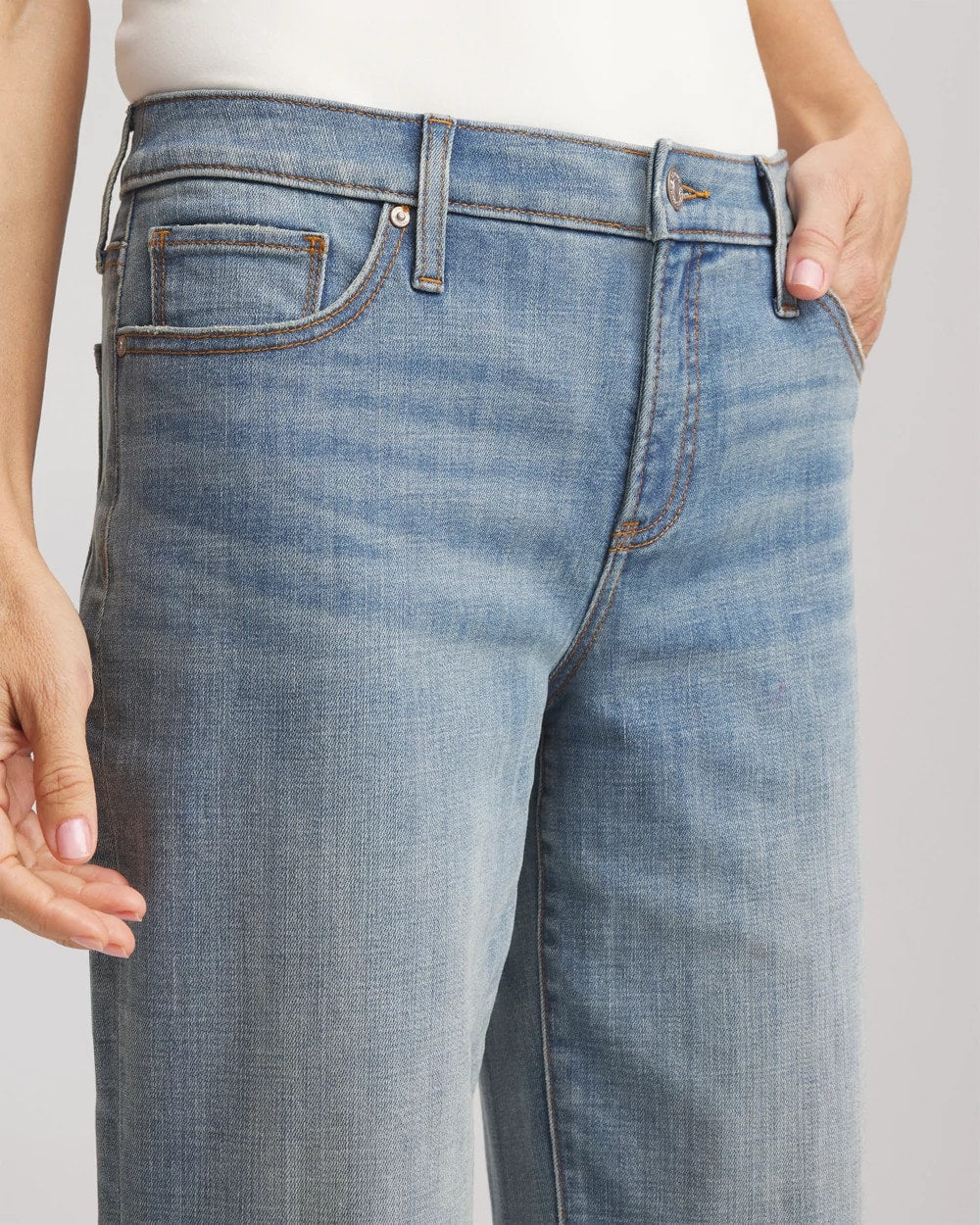 Chico's Clothing Girlfriend Straight Ankle Jeans