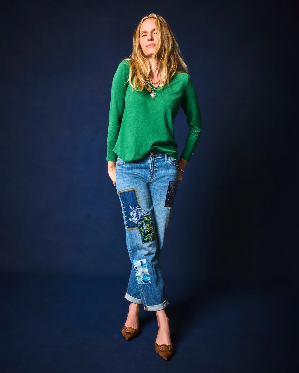 Chico's Clothing Boyfriend Patchwork Cropped Jeans