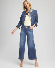 Chico's Clothing Double Stitch Wide-Leg Cropped Pants