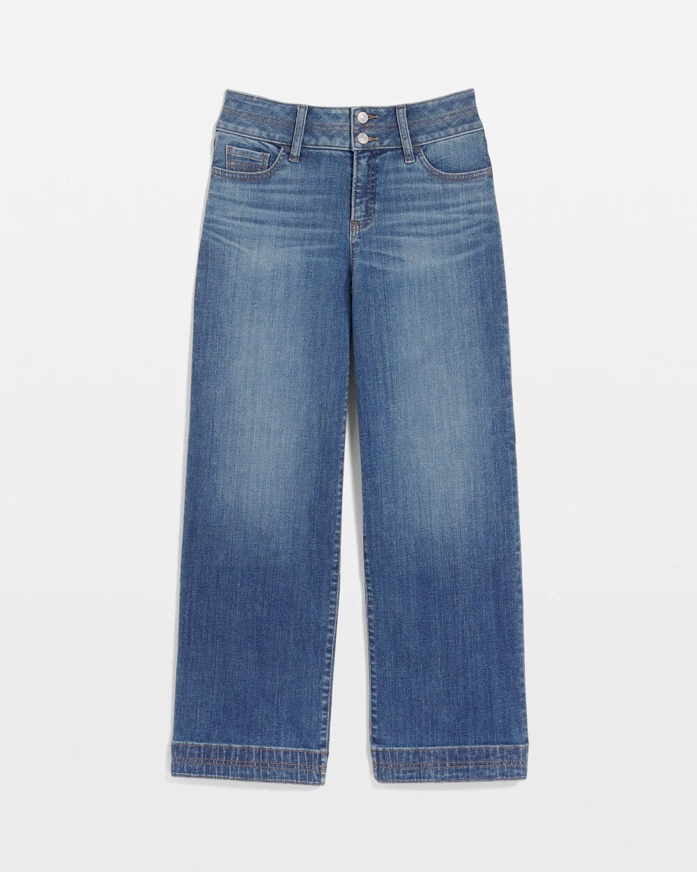 Chico's Clothing Double Stitch Wide-Leg Cropped Pants