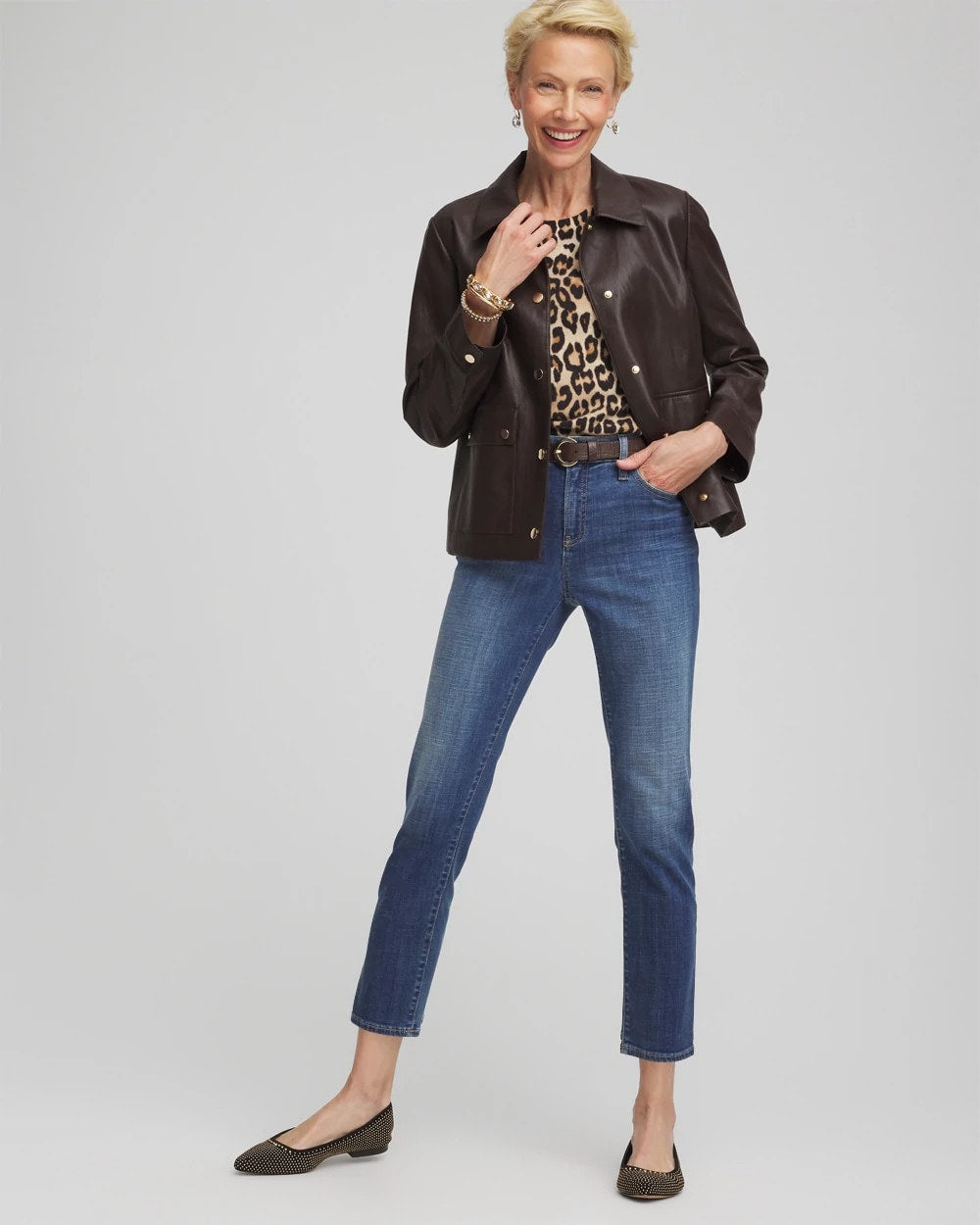 Chico's Clothing Girlfriend Slim Cropped Jeans