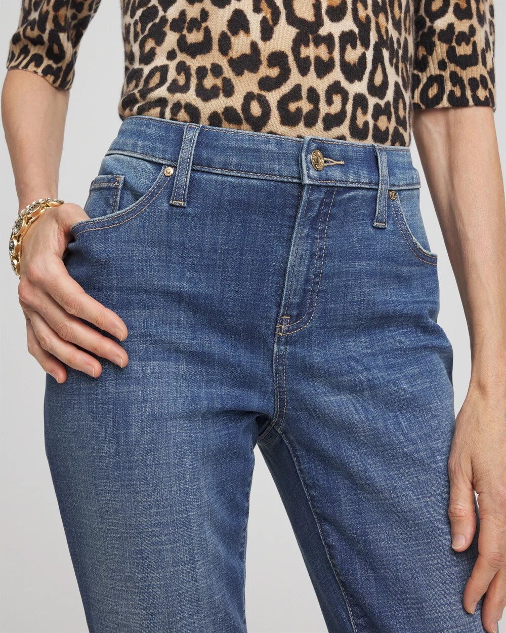 Chico's Clothing Girlfriend Slim Cropped Jeans