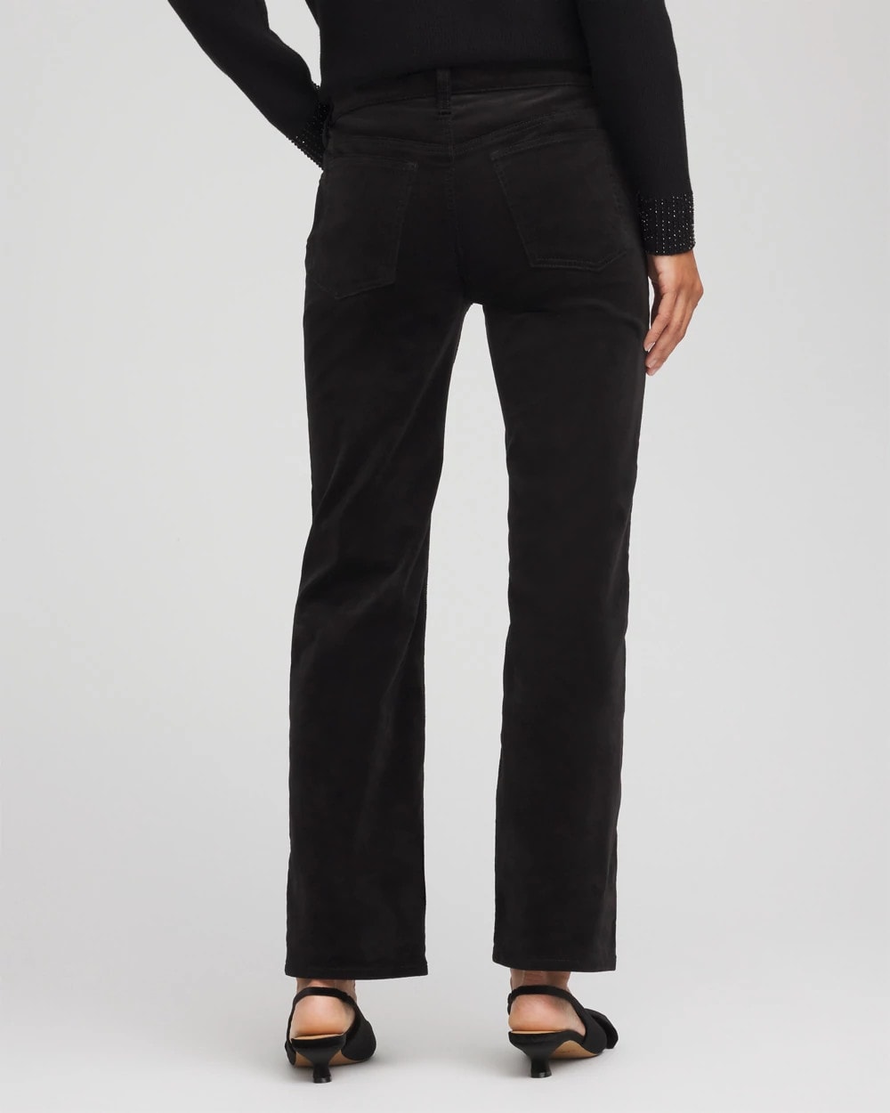 Chico's Clothing Velveteen Pull-On Flared Jeans