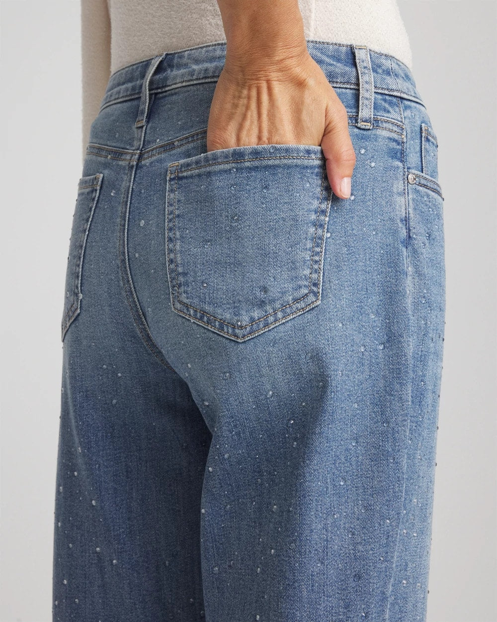 Chico's Clothing Dewdrop Boyfriend Cropped Jeans