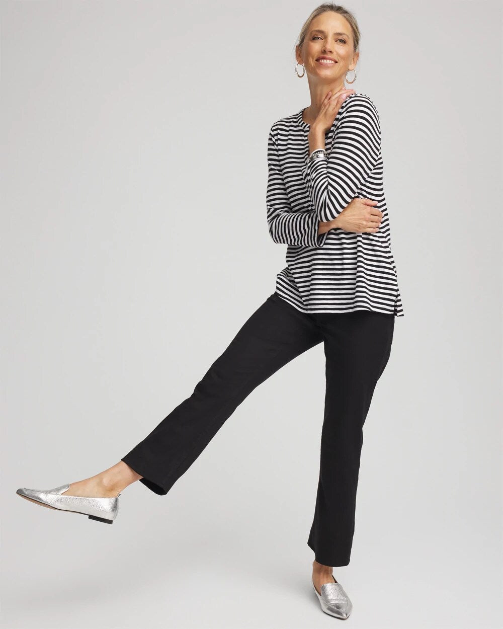 Chico's Clothing Cropped Girlfriend Kick-Flare Jeans